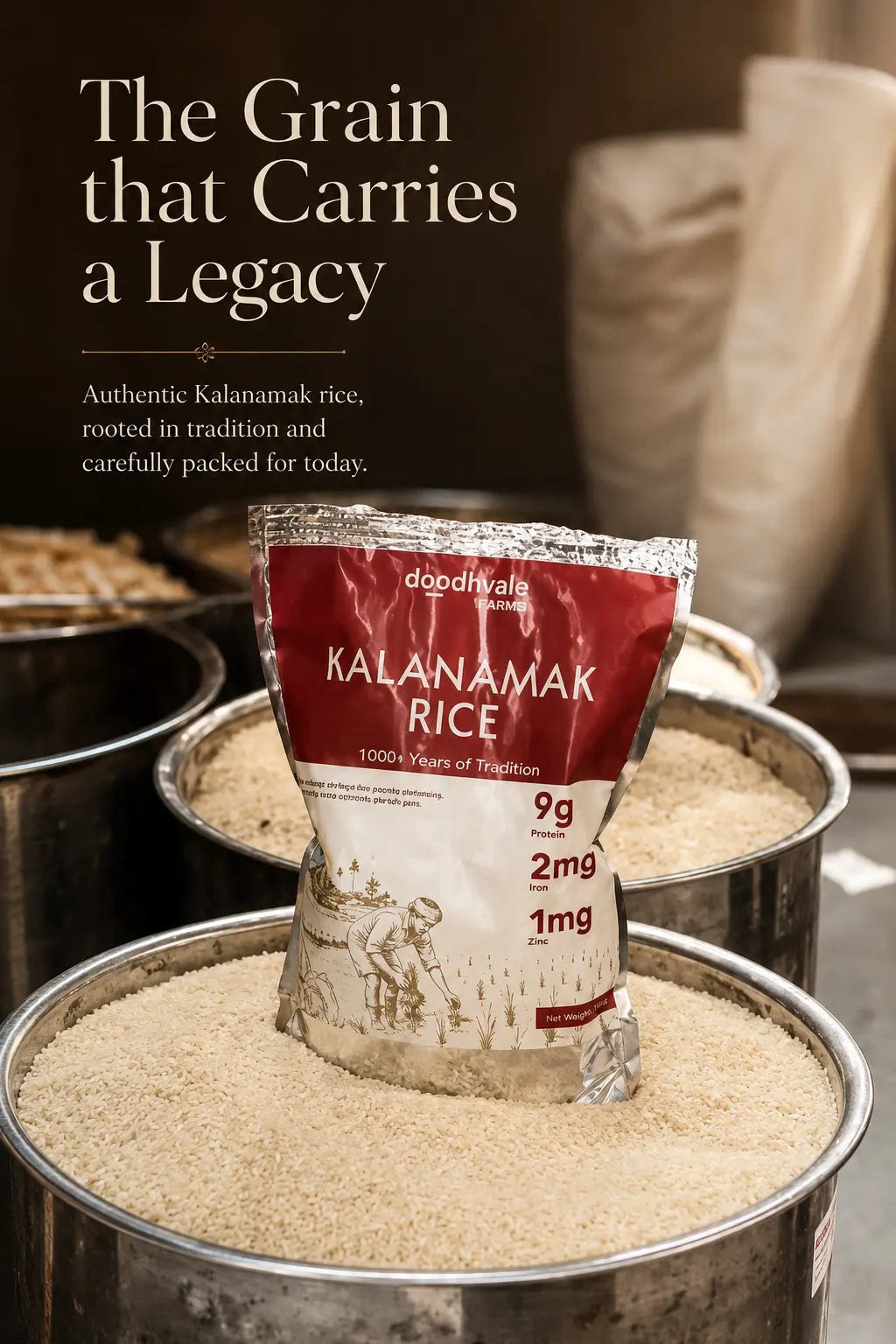 Kala Namak Rice – GI-Tagged Heritage Rice | High Protein