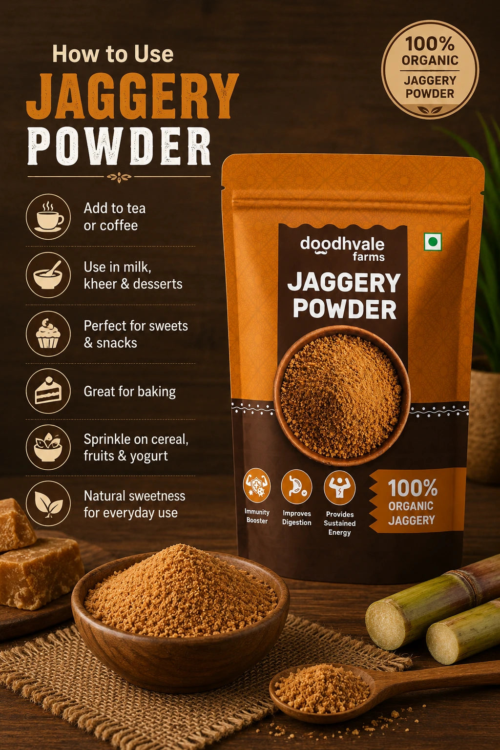 Flash Sale - Jaggery Powder – 100% Organic & Certified