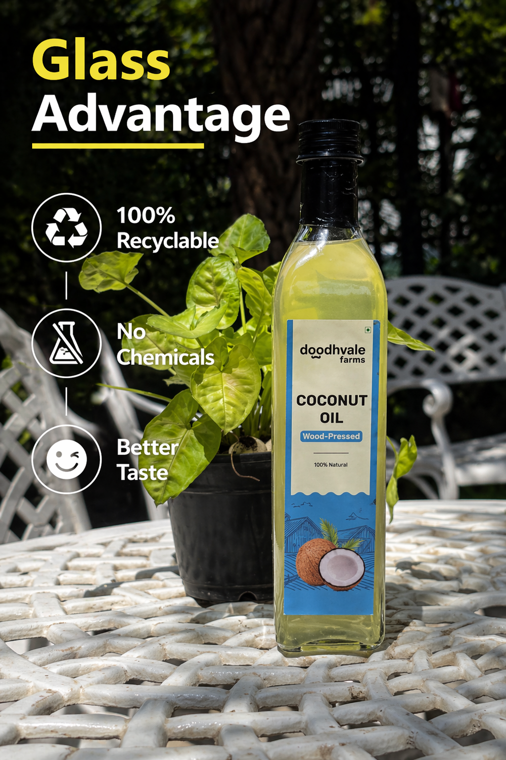 Coconut Oil - Wood Pressed (2 Unit Pack)