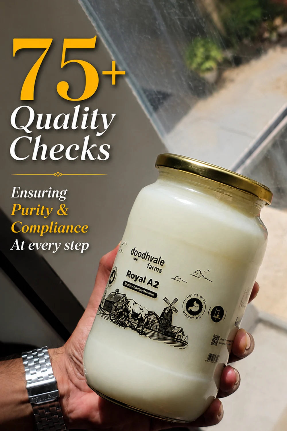 Royal A2 Buffalo Desi Ghee - (900 ML)