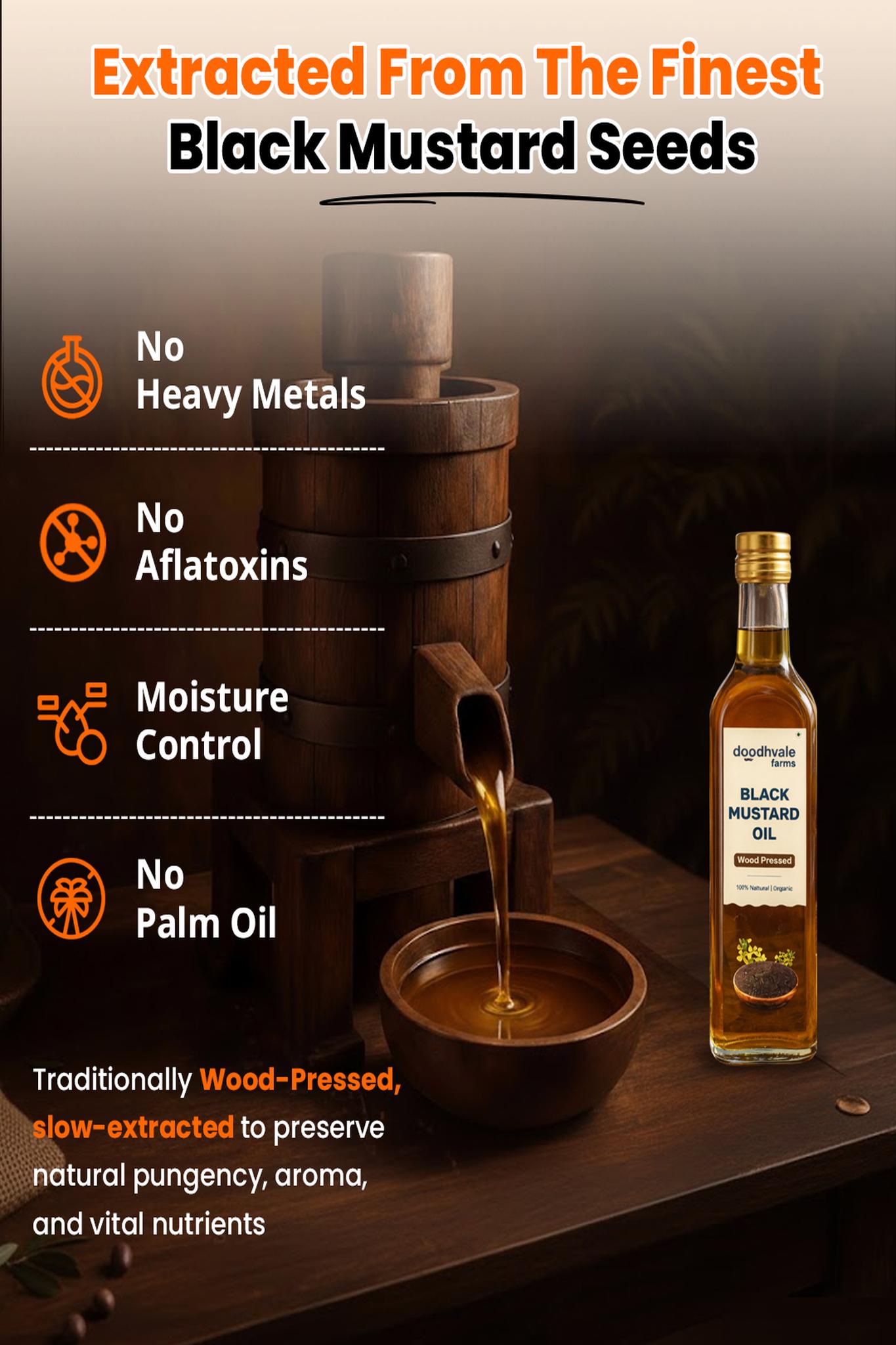 Black Mustard Oil - Wood Pressed