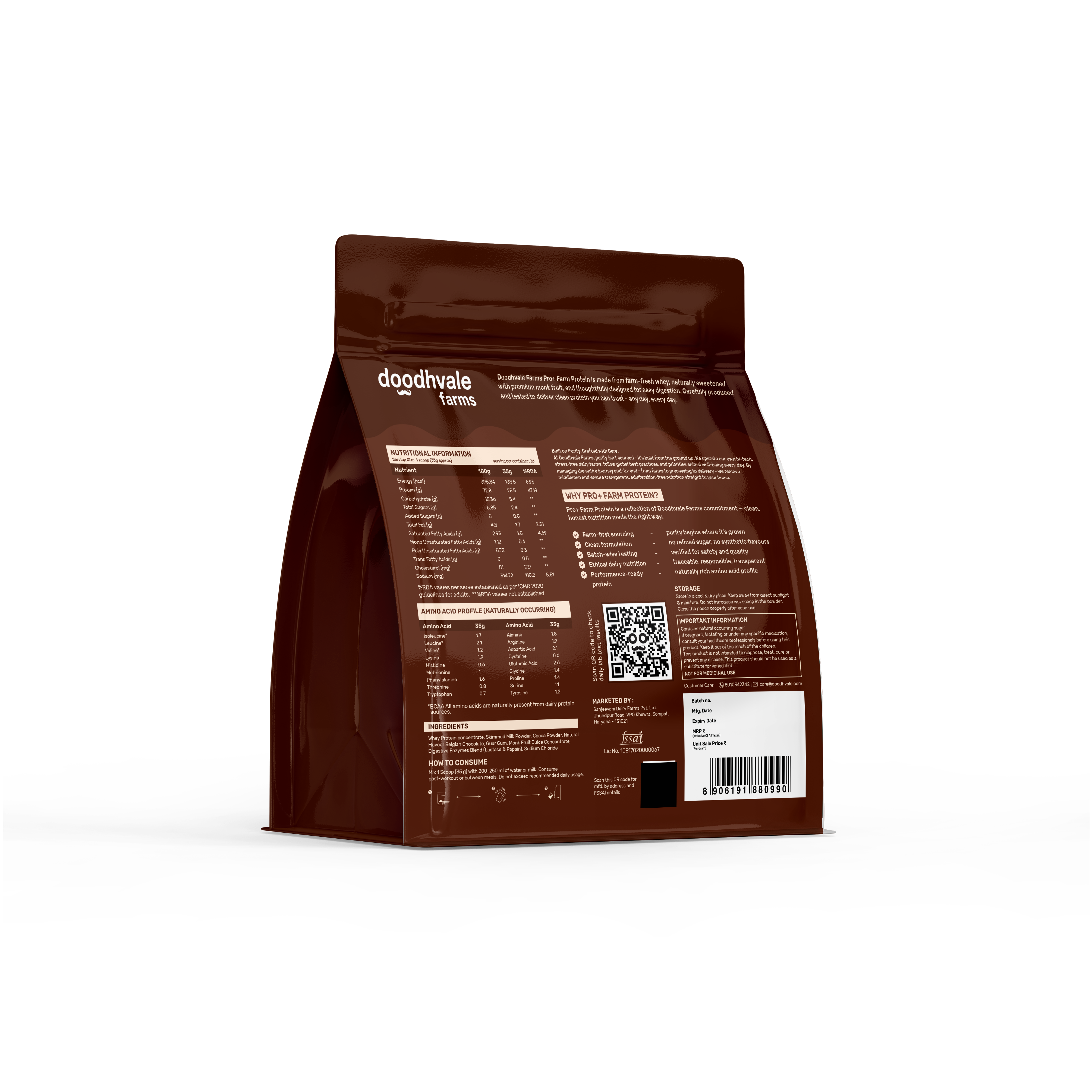 PRO+ Farm Protein Advanced - Belgian Chocolate - 25g/scoop