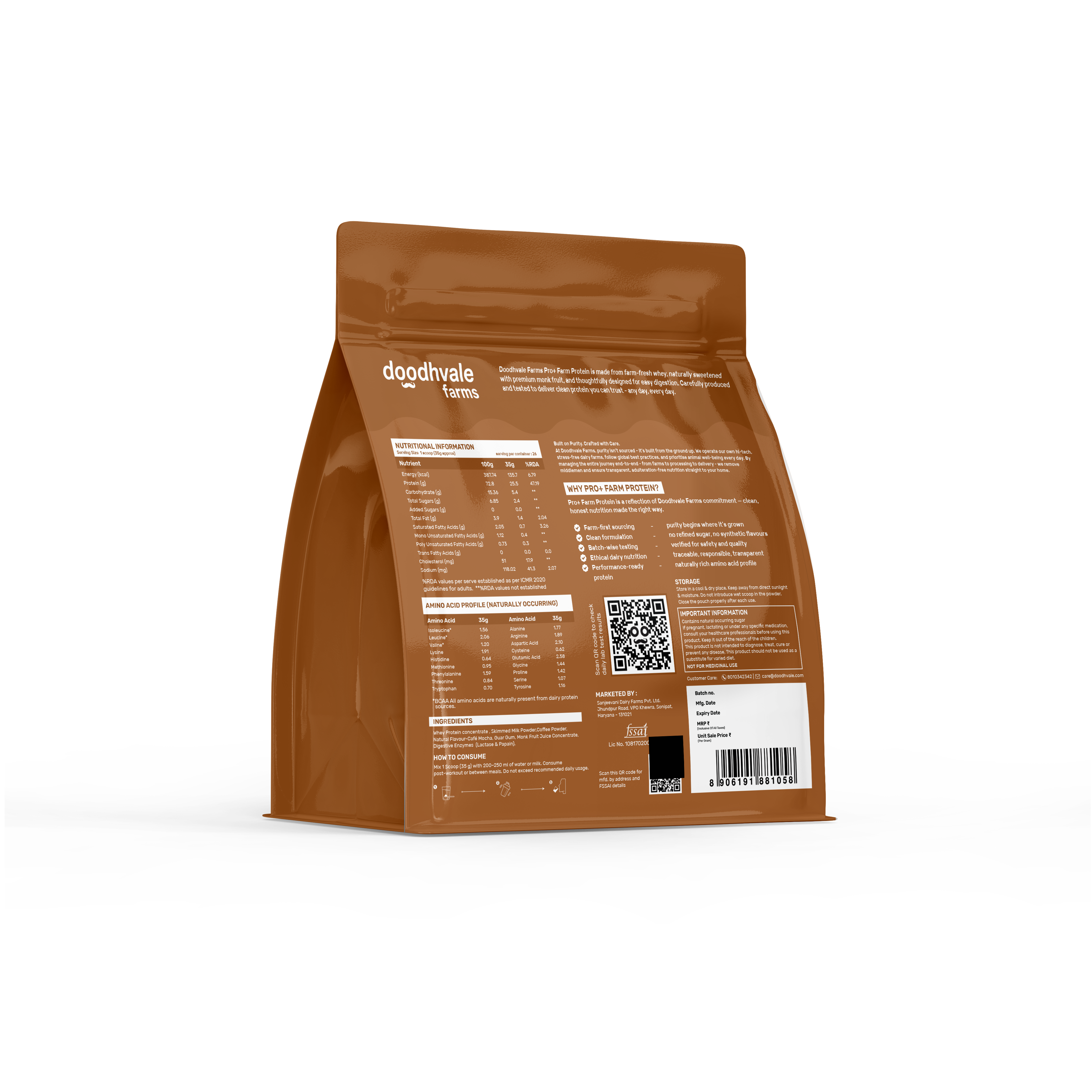 PRO+ Farm Protein Advanced - Cafe Mocha - 25g/scoop + Free Gift