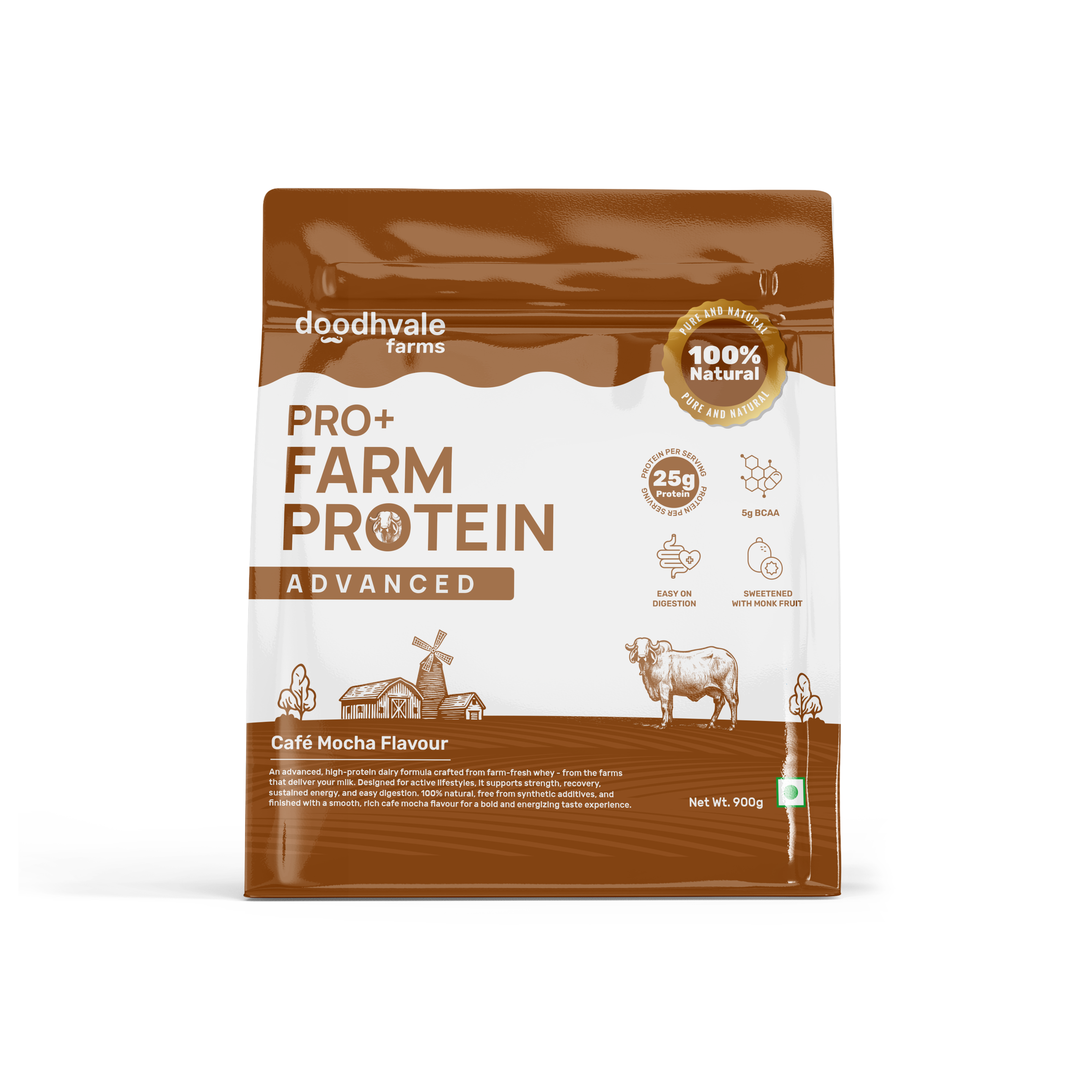 PRO+ Farm Protein Advanced - Cafe Mocha - 25g/scoop + Free Gift
