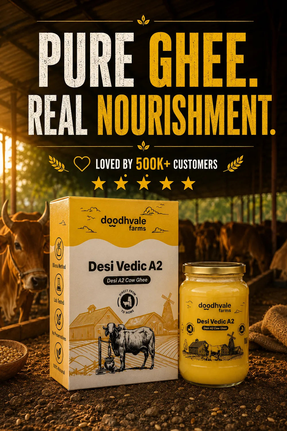 Cow A2 Vedic Desi Ghee