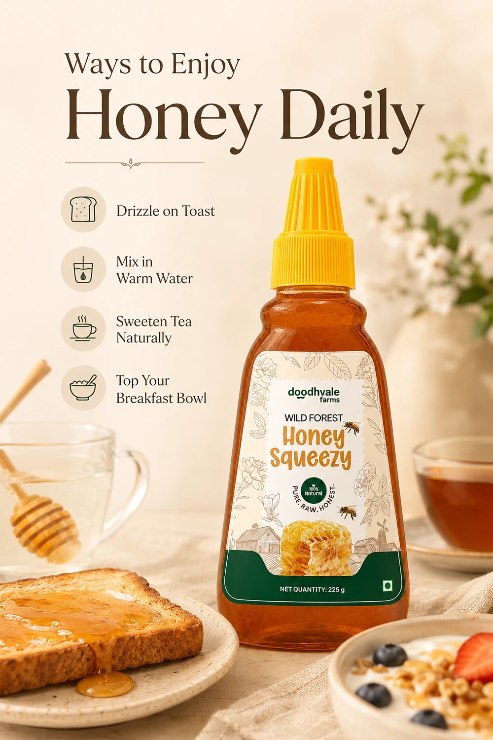 Wild Forest Honey Squeezy | 100% Organic & Natural