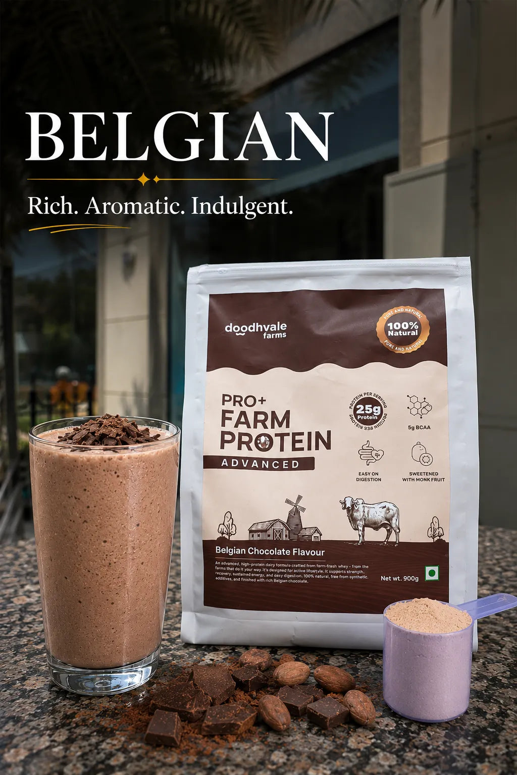 PRO+ Farm Protein Advanced - Belgian Chocolate - 25g/scoop + Free Gift