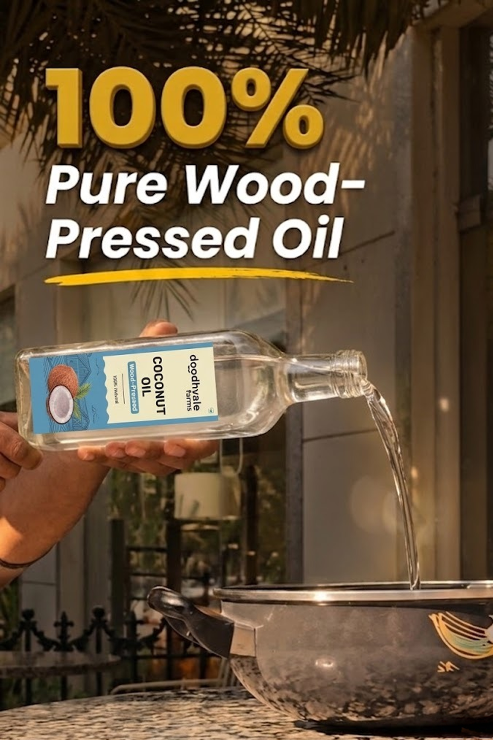 Coconut Oil - Wood Pressed (Buy 1 Get 1 Free)