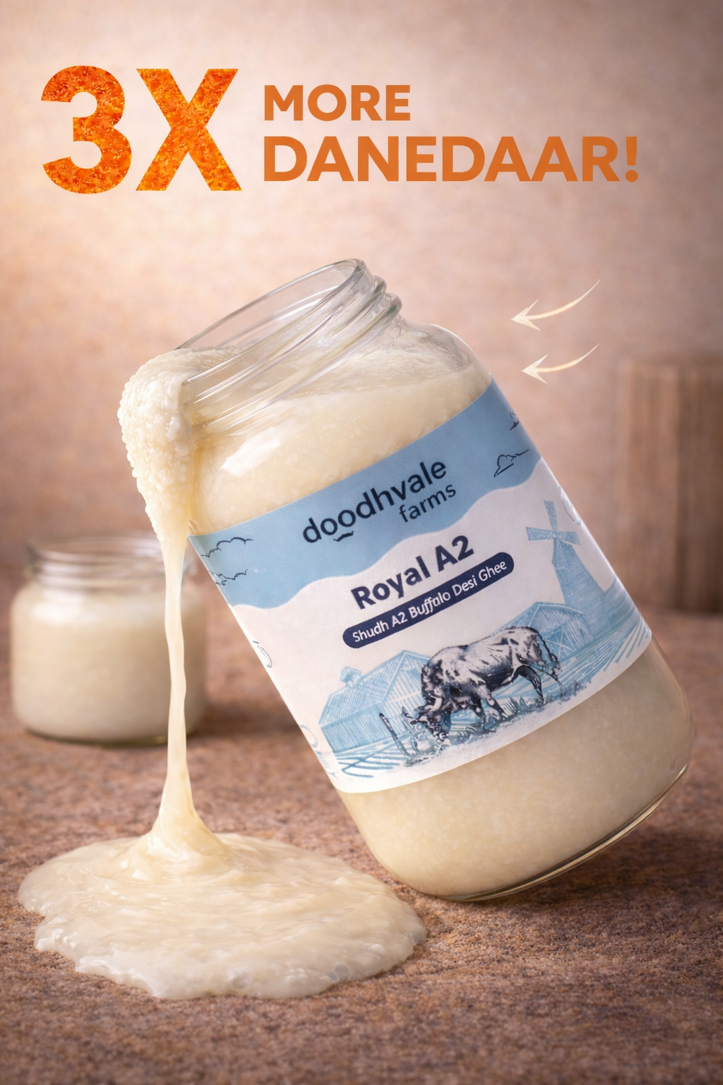 Royal A2 Buffalo Desi Ghee - (900 ML)