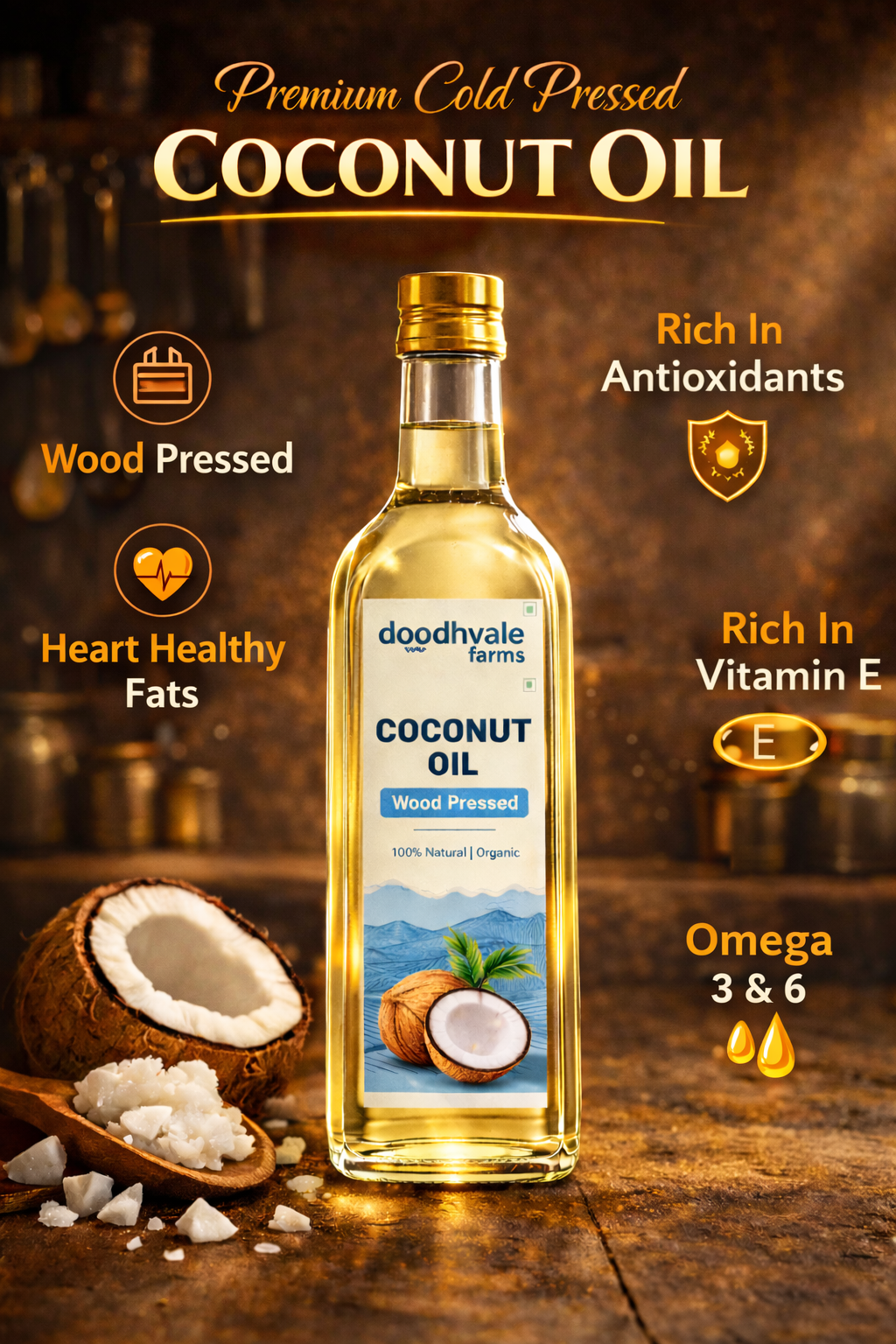 Coconut Oil - Wood Pressed