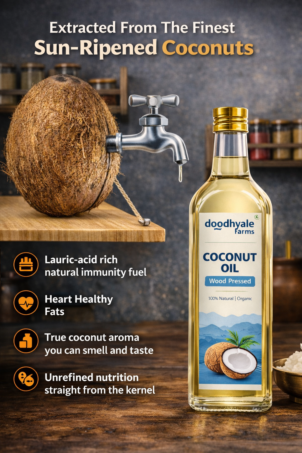 Coconut Oil - Wood Pressed