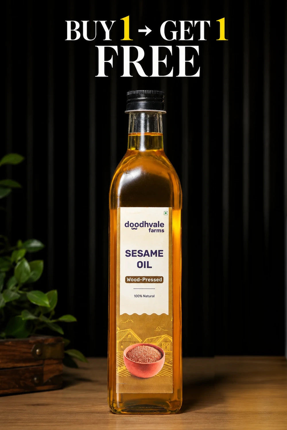 Sesame Oil - Wood Pressed (Buy 1 Get 1 Free)
