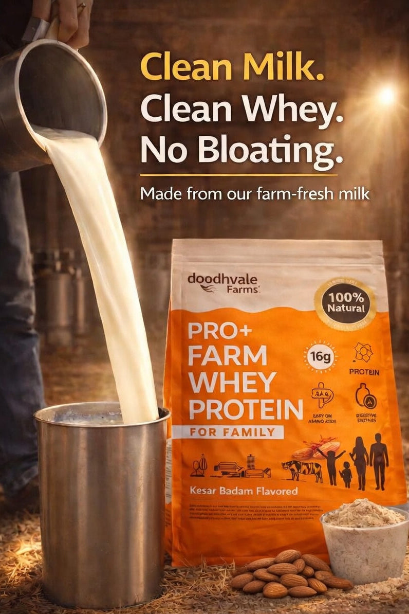 PRO+ Farm Protein For Family - Kesar Badam - 16g/scoop + Free Gift