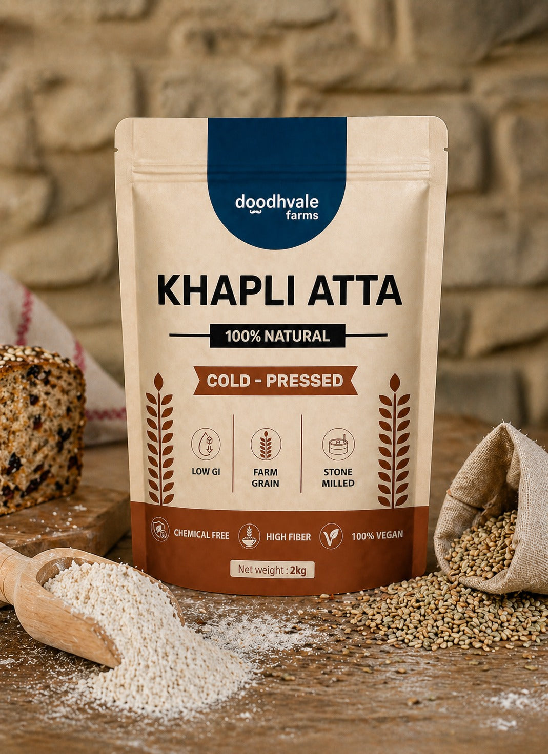 Khapli Atta – Cold Pressed | 2kg