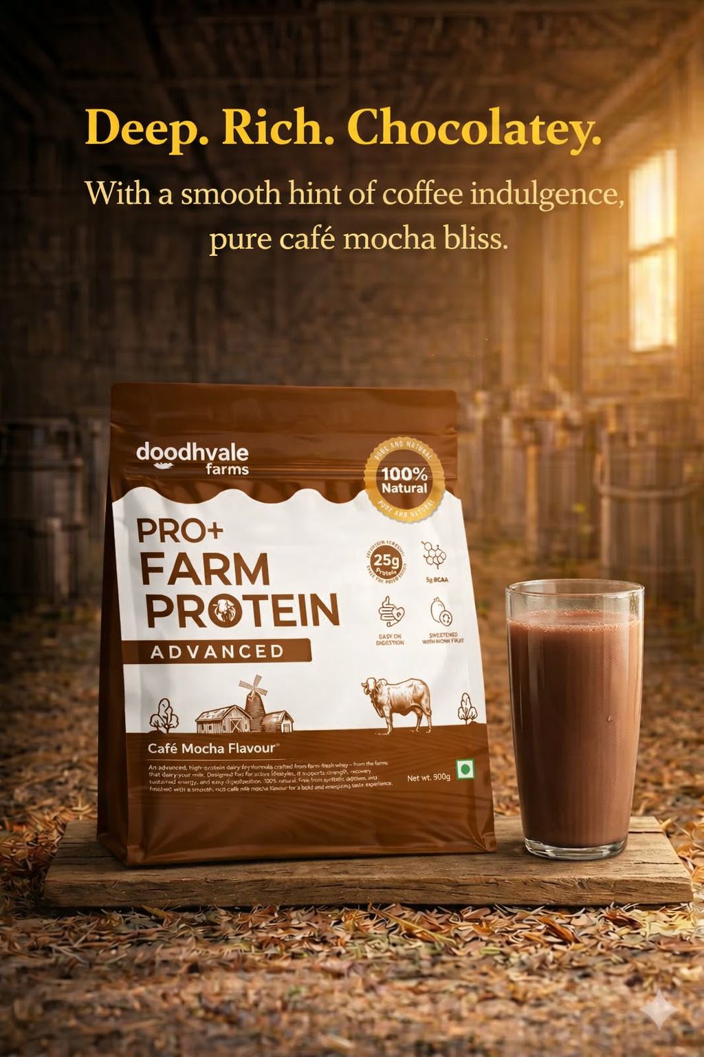 PRO+ Farm Protein Advanced - Cafe Mocha - 25g/scoop + Free Gift