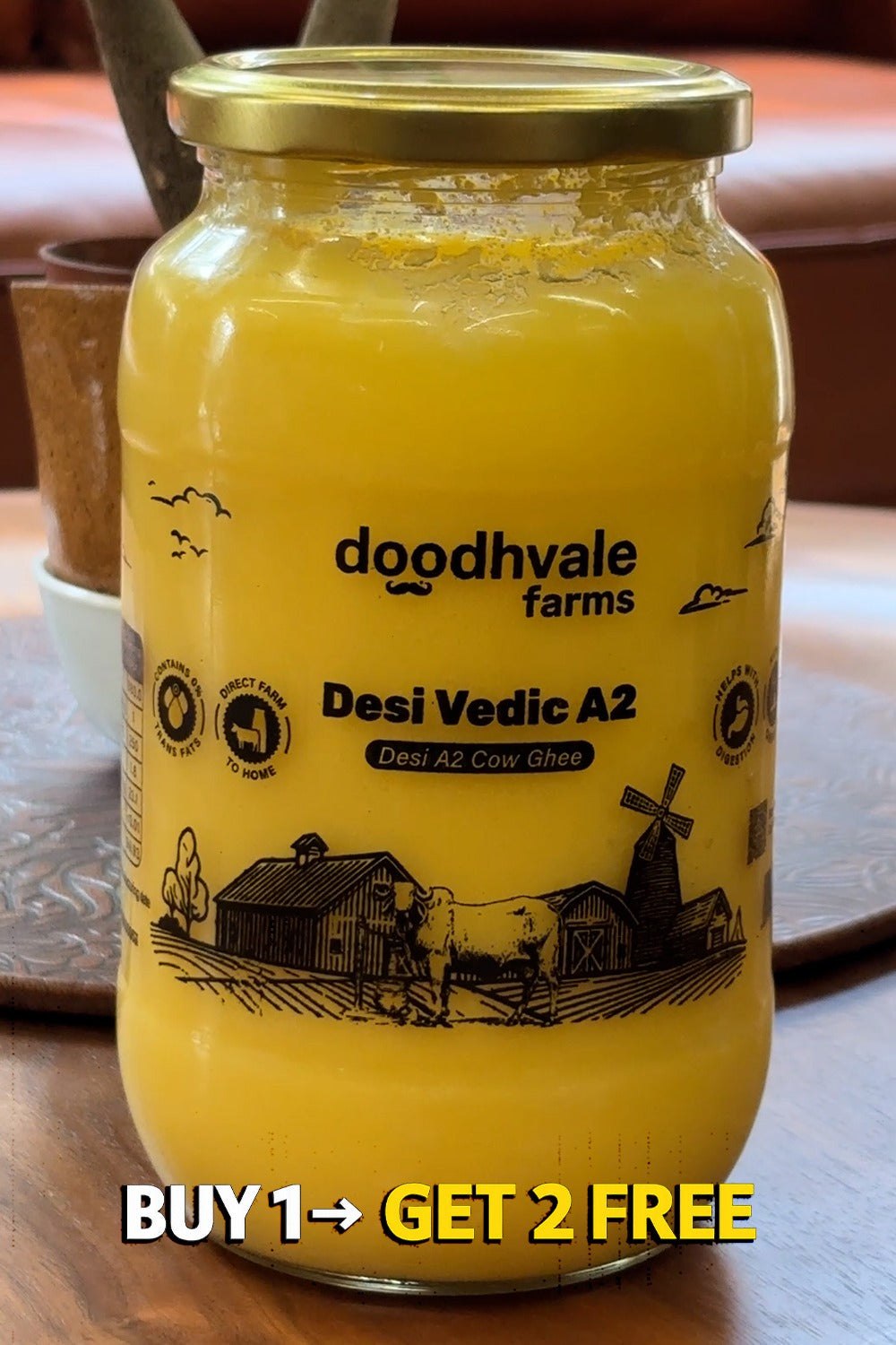 Cow A2 Vedic Desi Ghee B1G2