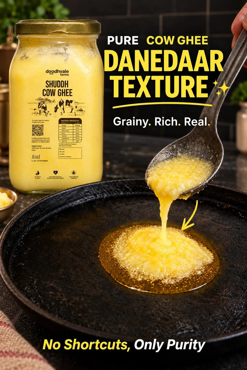 Classic Cow Bilona Ghee - (330 ML)