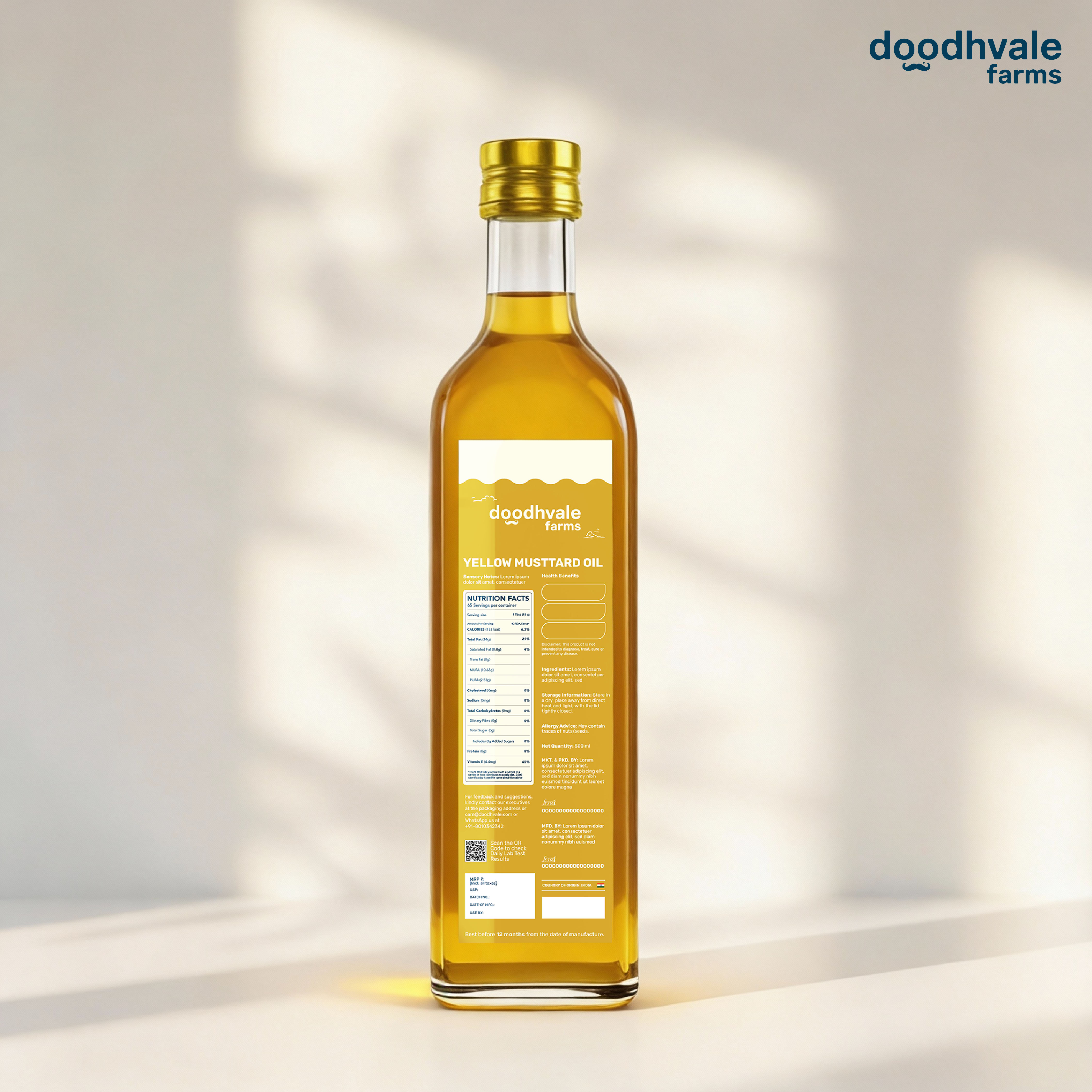 Yellow Mustard Oil - Wood Pressed