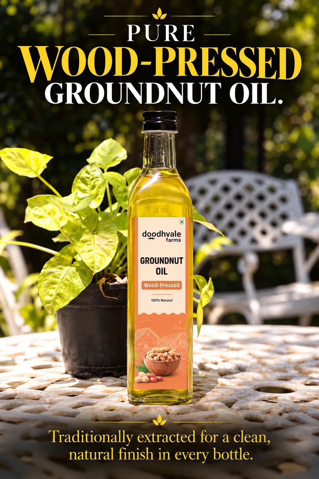 Royal A2 Buffalo Desi Ghee + Groundnut Oil - Wood Pressed Combo