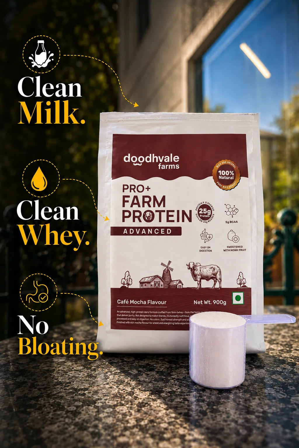 PRO+ Farm Protein Advanced - Cafe Mocha - 25g/scoop + Free Gift