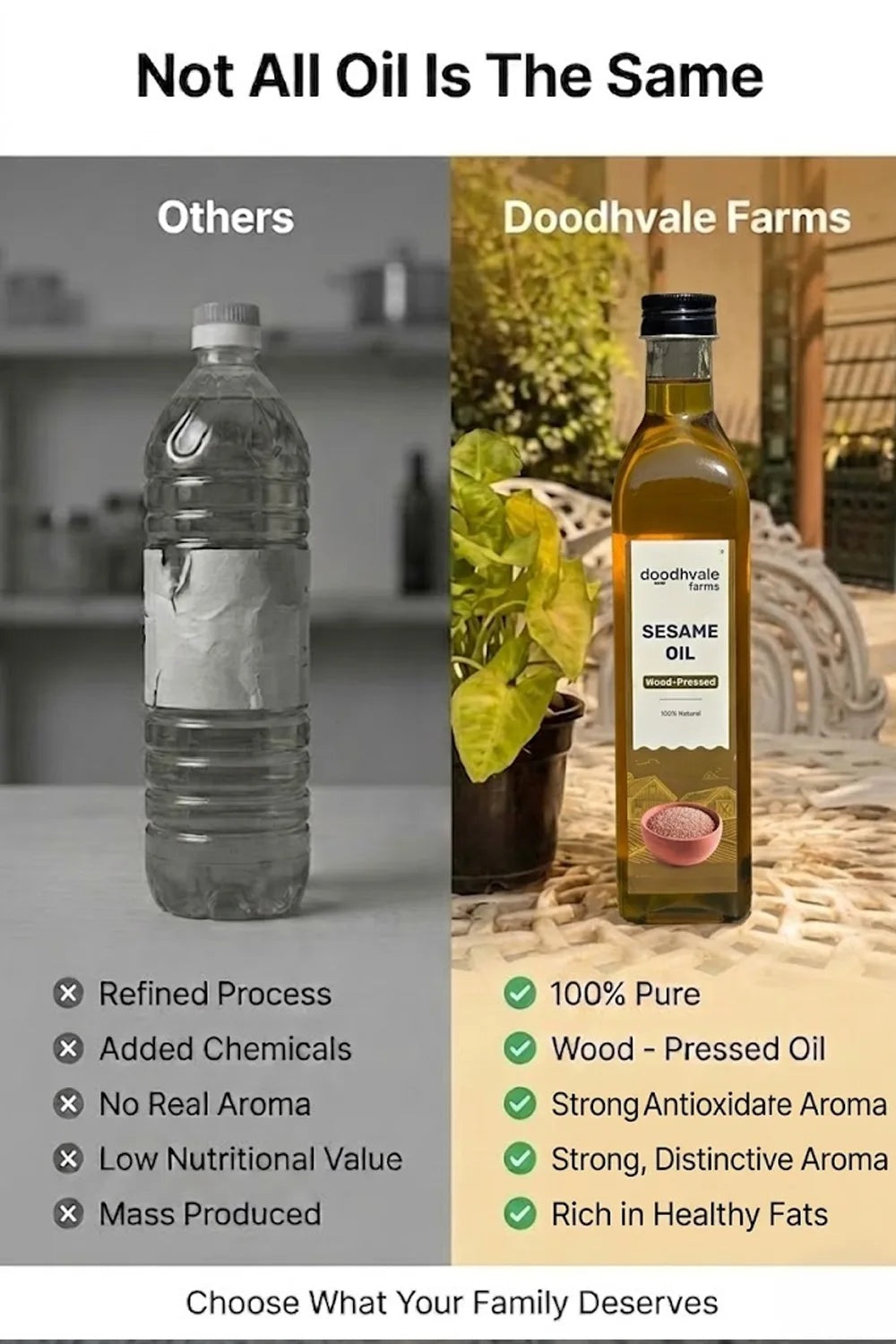 Sesame Oil - Wood Pressed (Buy 1 Get 1 Free)