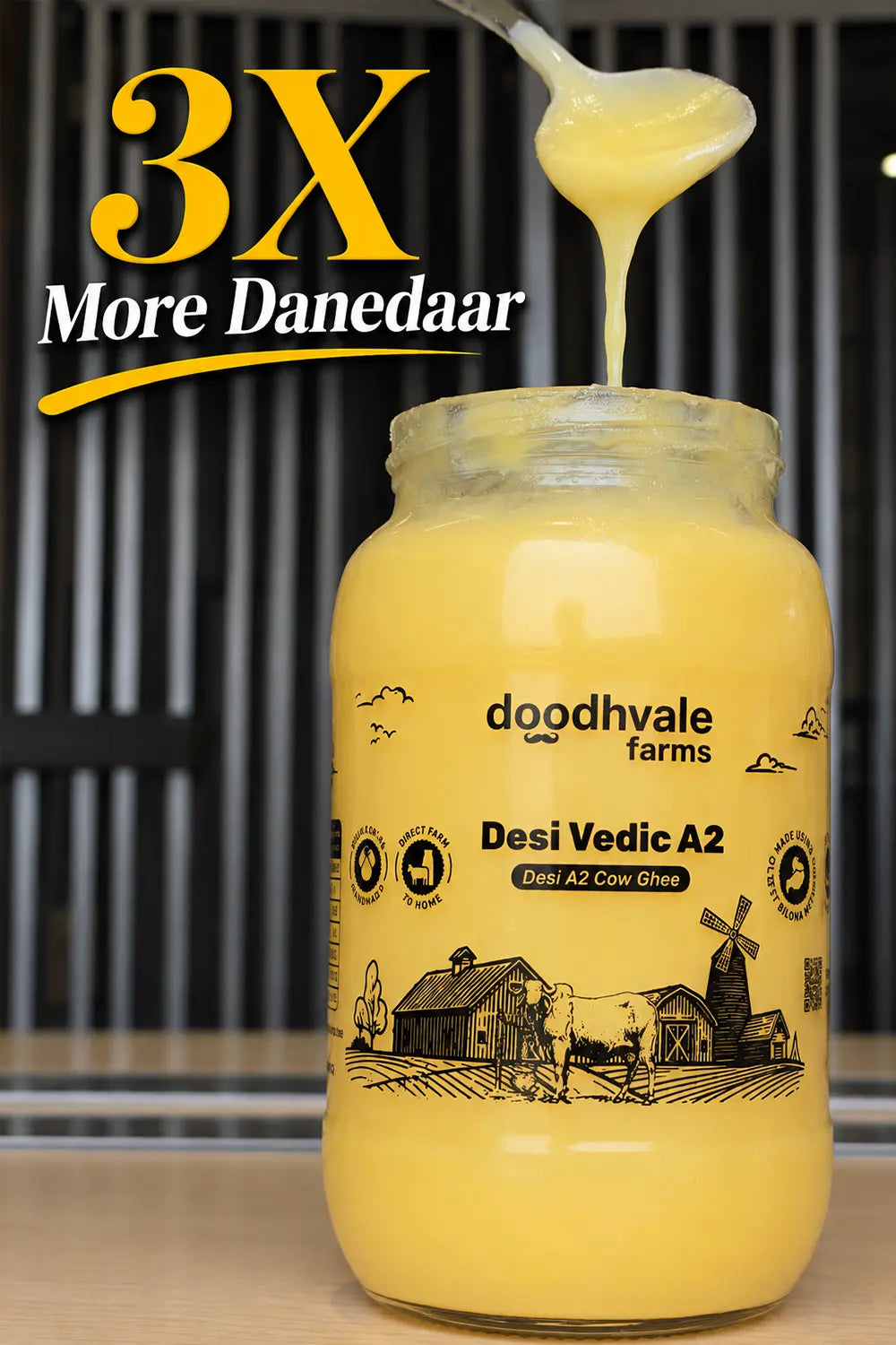 Cow A2 Vedic Desi Ghee - (900 ML)