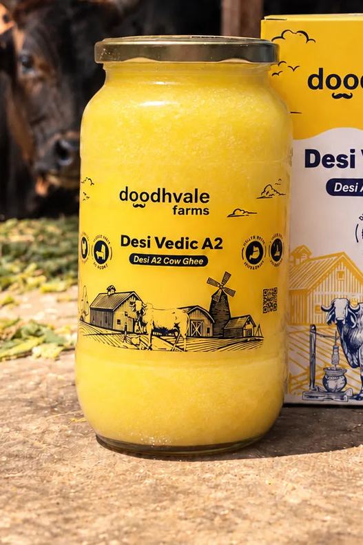 A jar of Doodhvale cow ghee