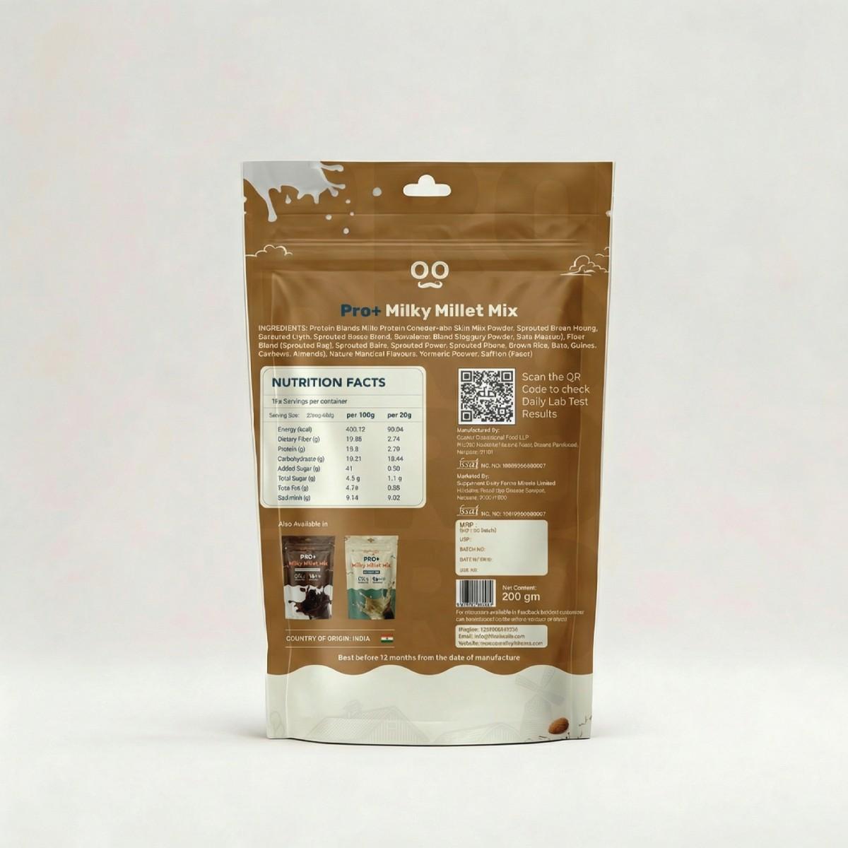 Pro+ Milky Millet Mix - Kesar Badam Flavour