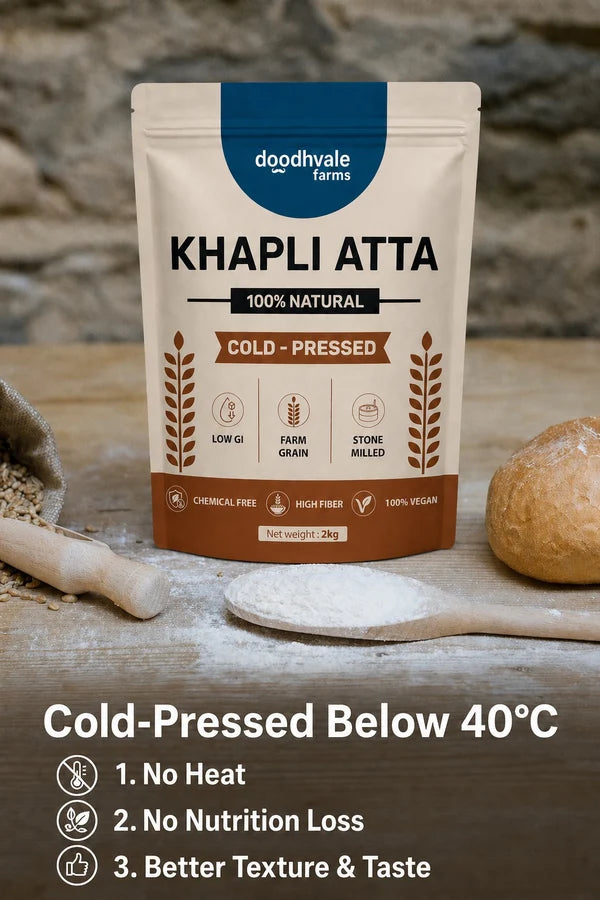 Kala Namak Rice + Khapli atta + Cow A2 Vedic Desi Ghee + Groundnut Oil Combo
