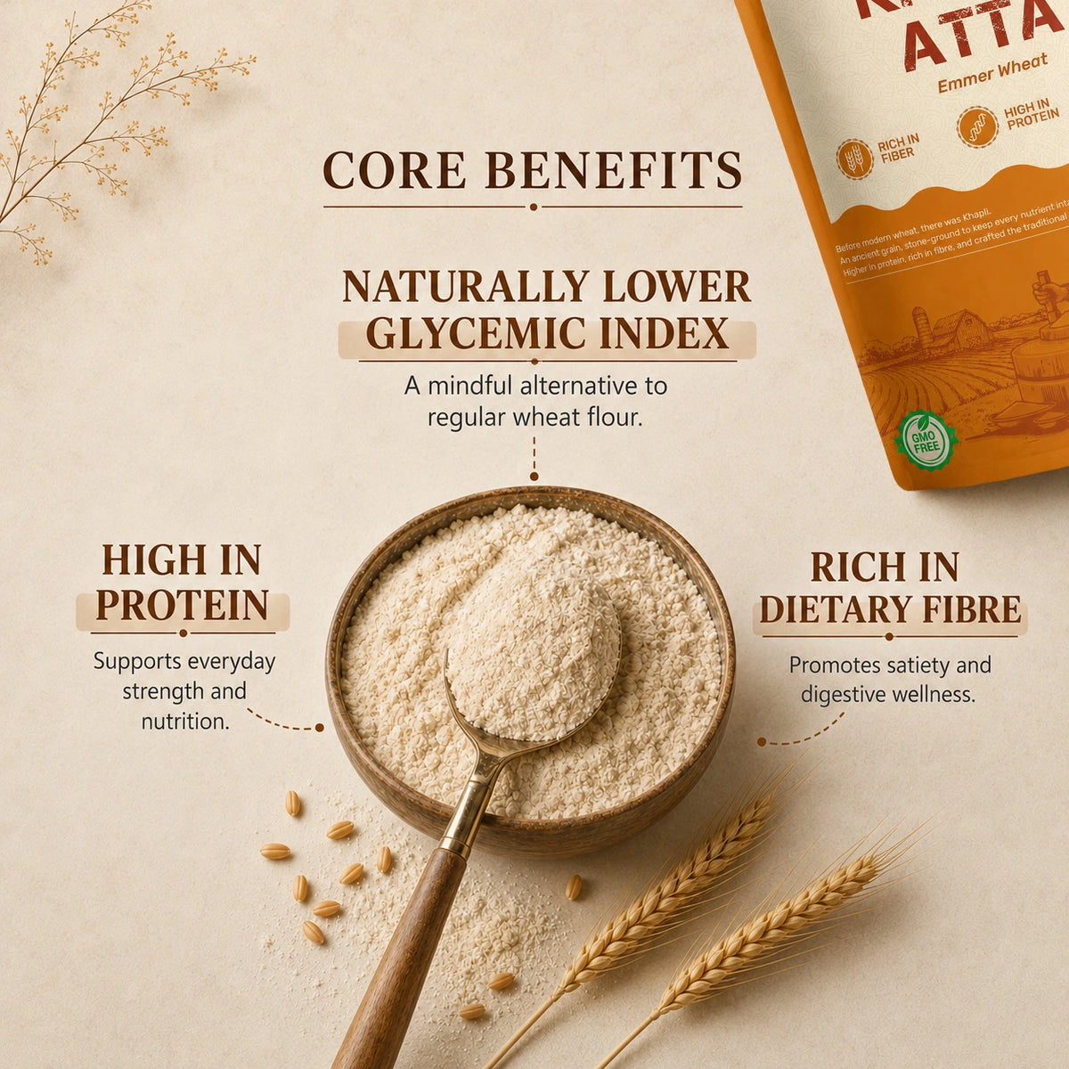 Khapli Atta – Cold Pressed | 2kg
