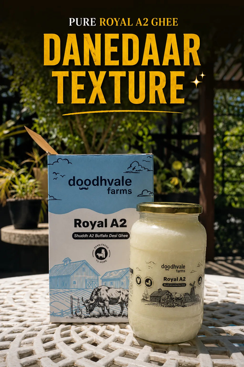 Royal A2 Buffalo Desi Ghee - (900 ML)