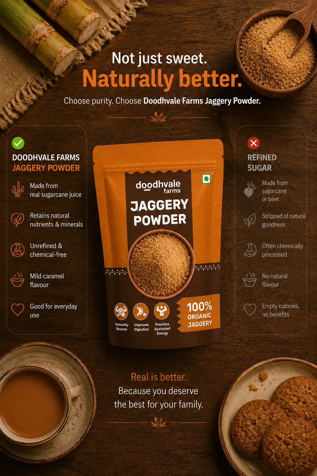 Jaggery Powder – 100% Organic & Certified