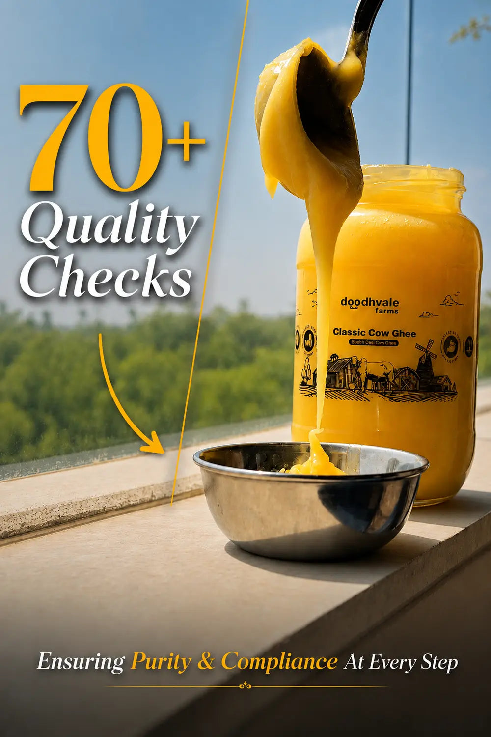 Classic Cow Bilona Ghee - (900 ML)
