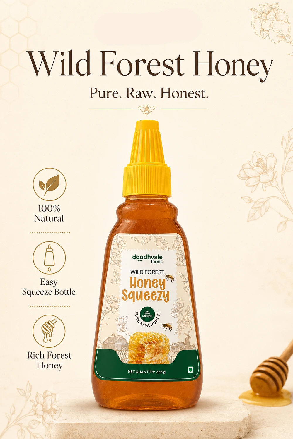 Wild Forest Honey Squeezy | 100% Organic & Natural