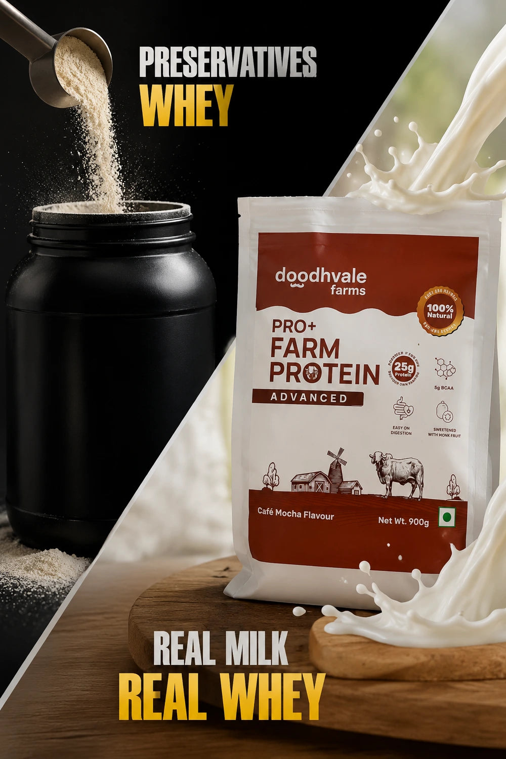 PRO+ Farm Protein Advanced - Cafe Mocha - (450g) - 25g/scoop + Free Gift