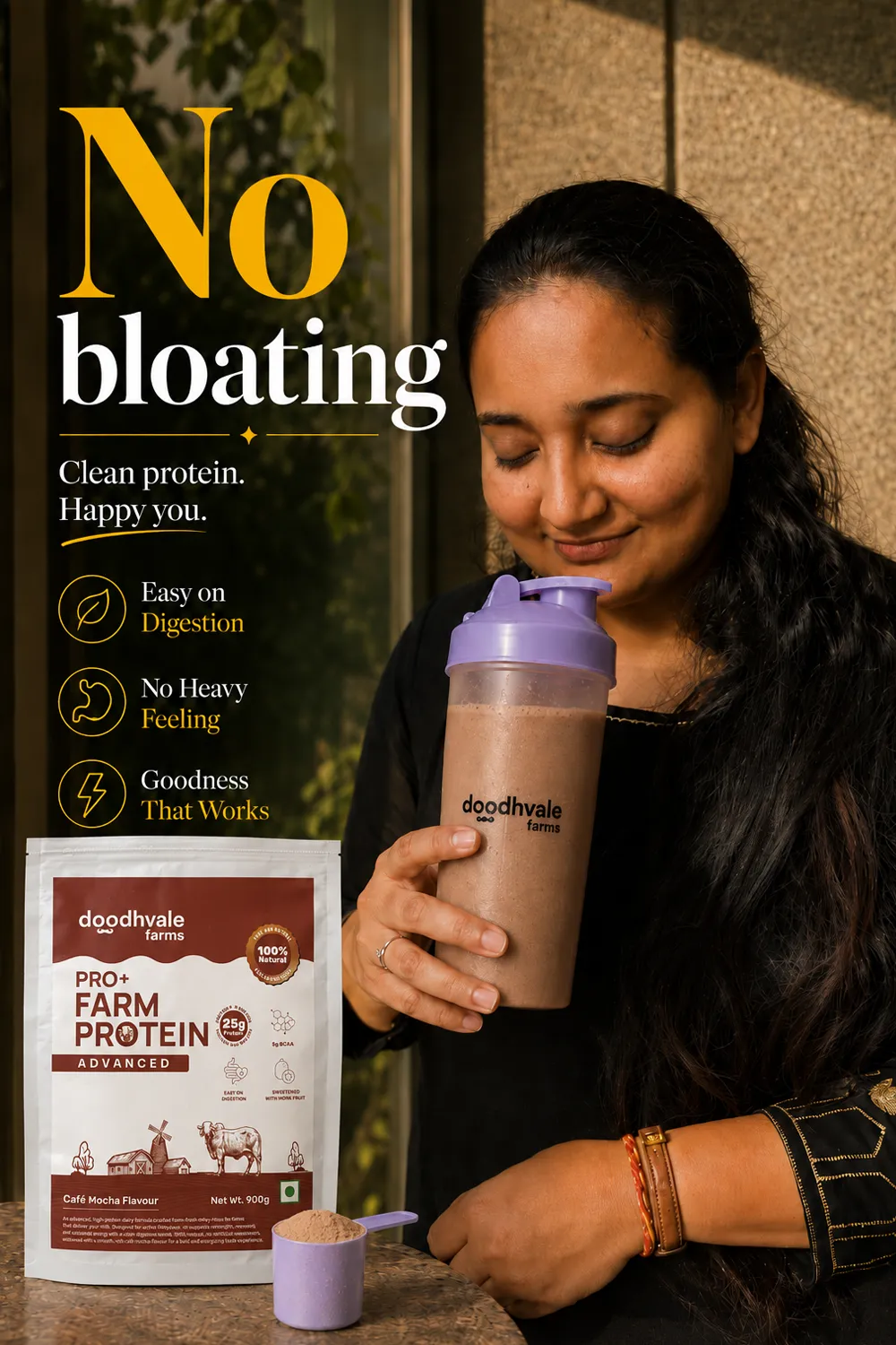 PRO+ Farm Protein Advanced - Cafe Mocha - 25g/scoop + Free Gift