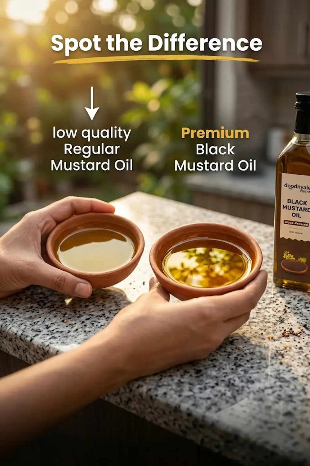 Black Mustard Oil - Wood Pressed (500ml).