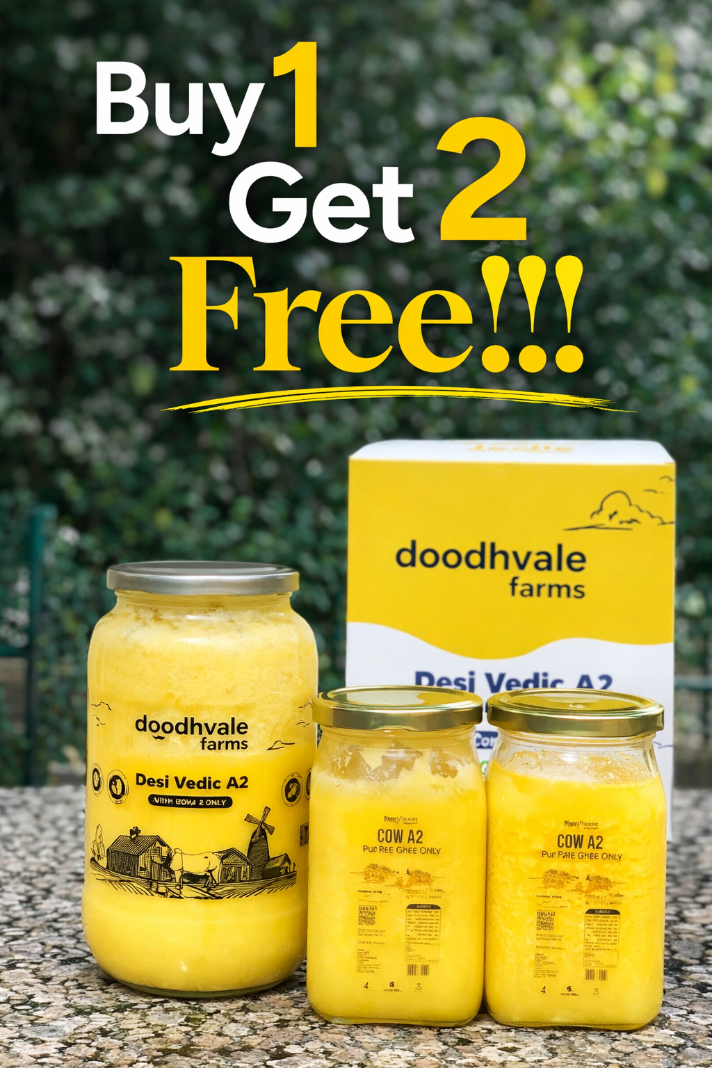 Cow A2 Vedic Desi Ghee B1G2
