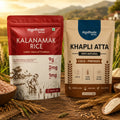 Kalanamak Rice (2 kg) + Khapli Atta (2 kg) Combo