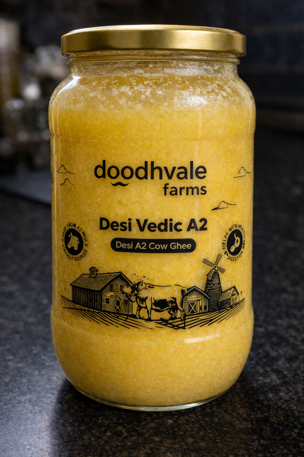 Cow A2 Vedic Desi Ghee - (900 ML)