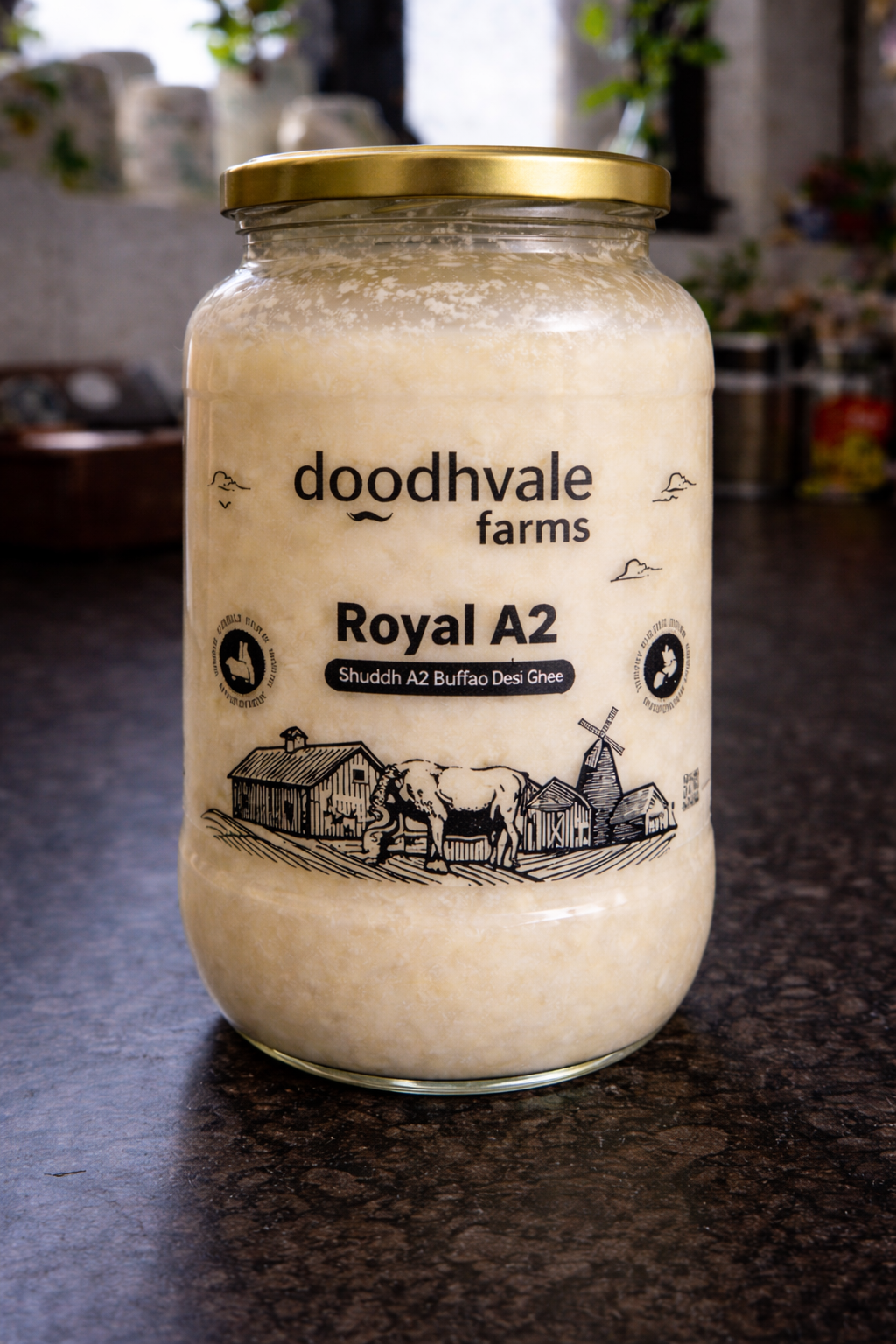 Royal A2 Buffalo Desi Ghee - (900 ML)