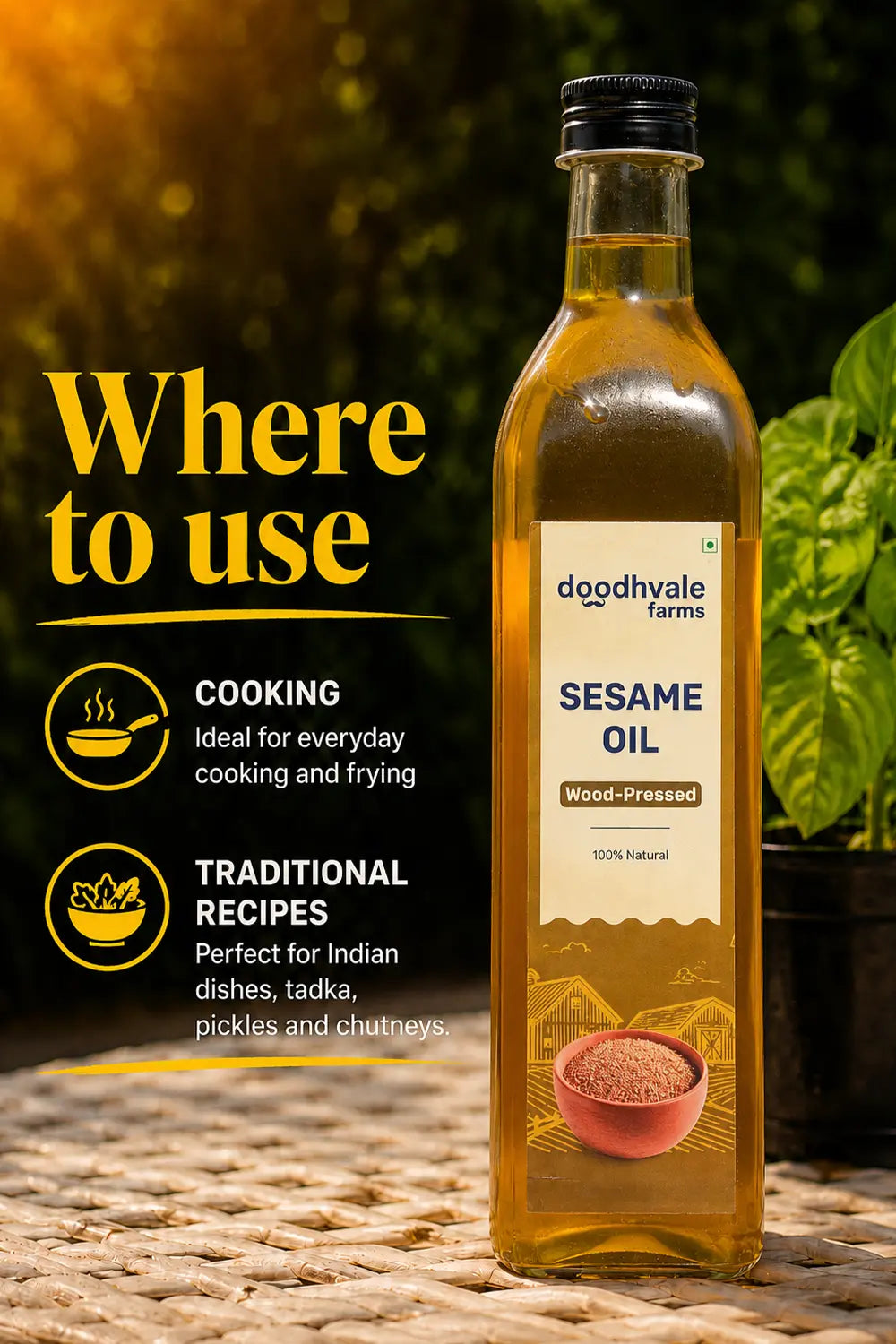 Sesame Oil - Wood Pressed (2 Unit Pack)