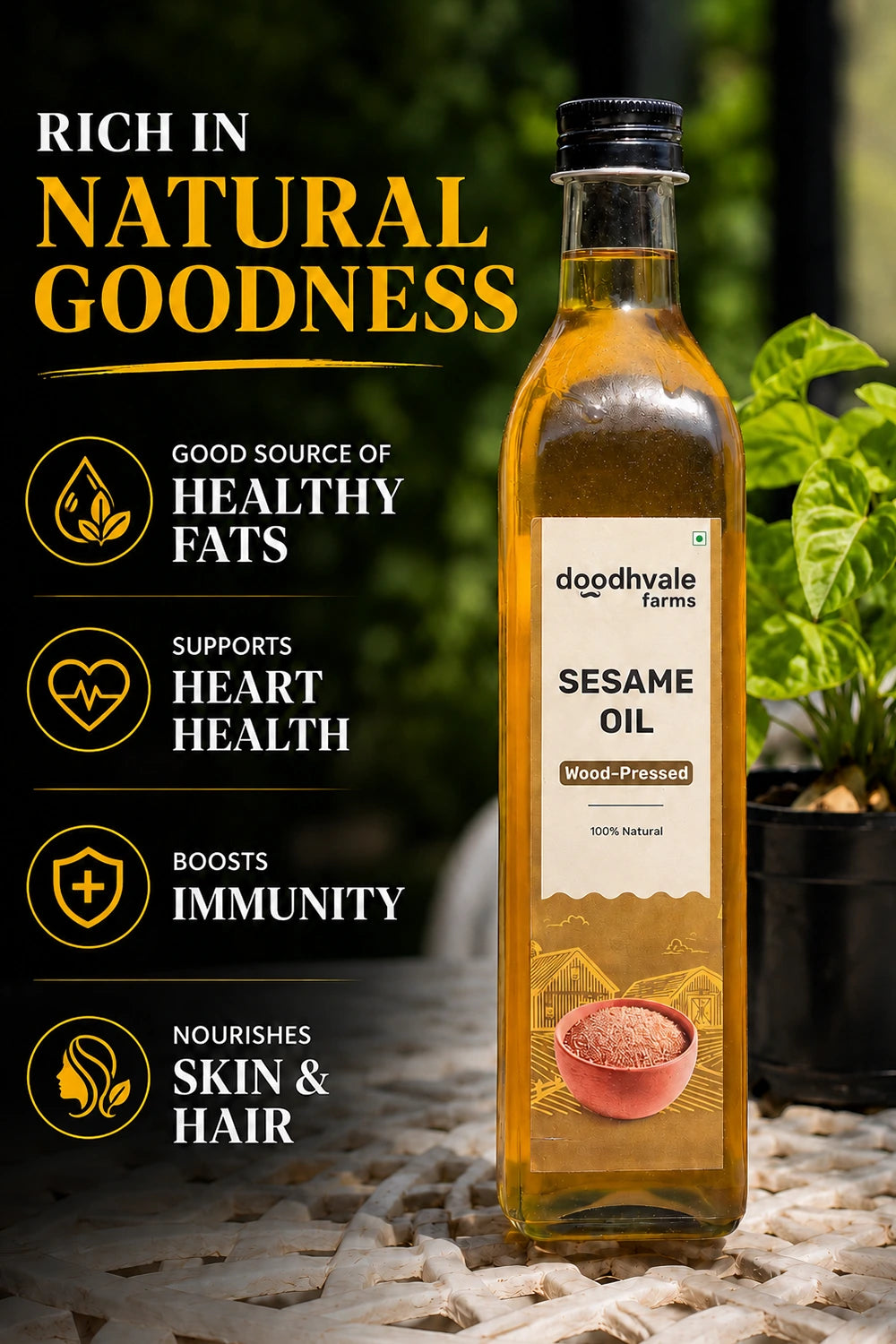 Sesame Oil - Wood Pressed (2 Unit Pack)