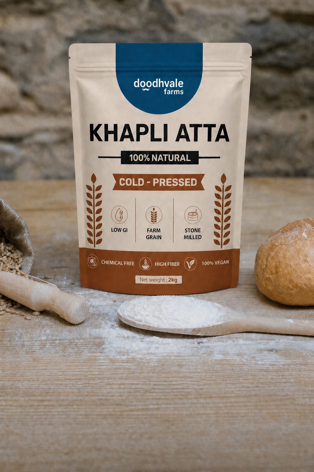 Khapli Atta – Cold Pressed | 2kg