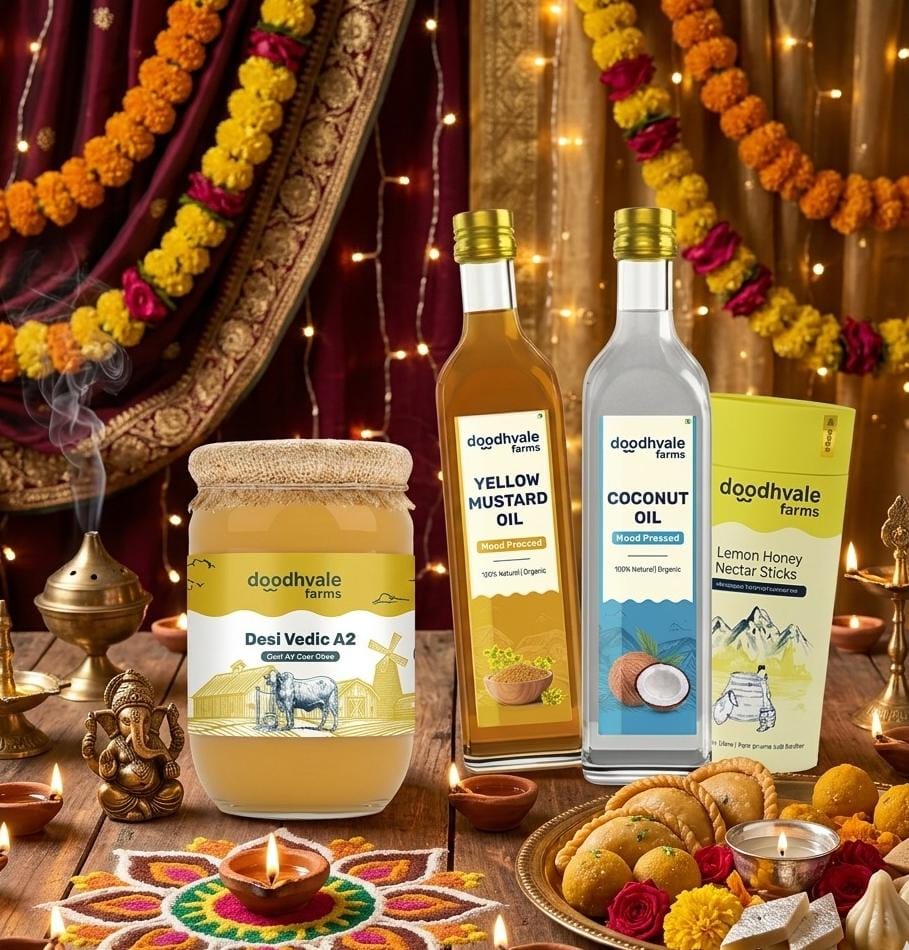 Navratri Special - A2 Vedic Ghee & Oils + Honey Stick