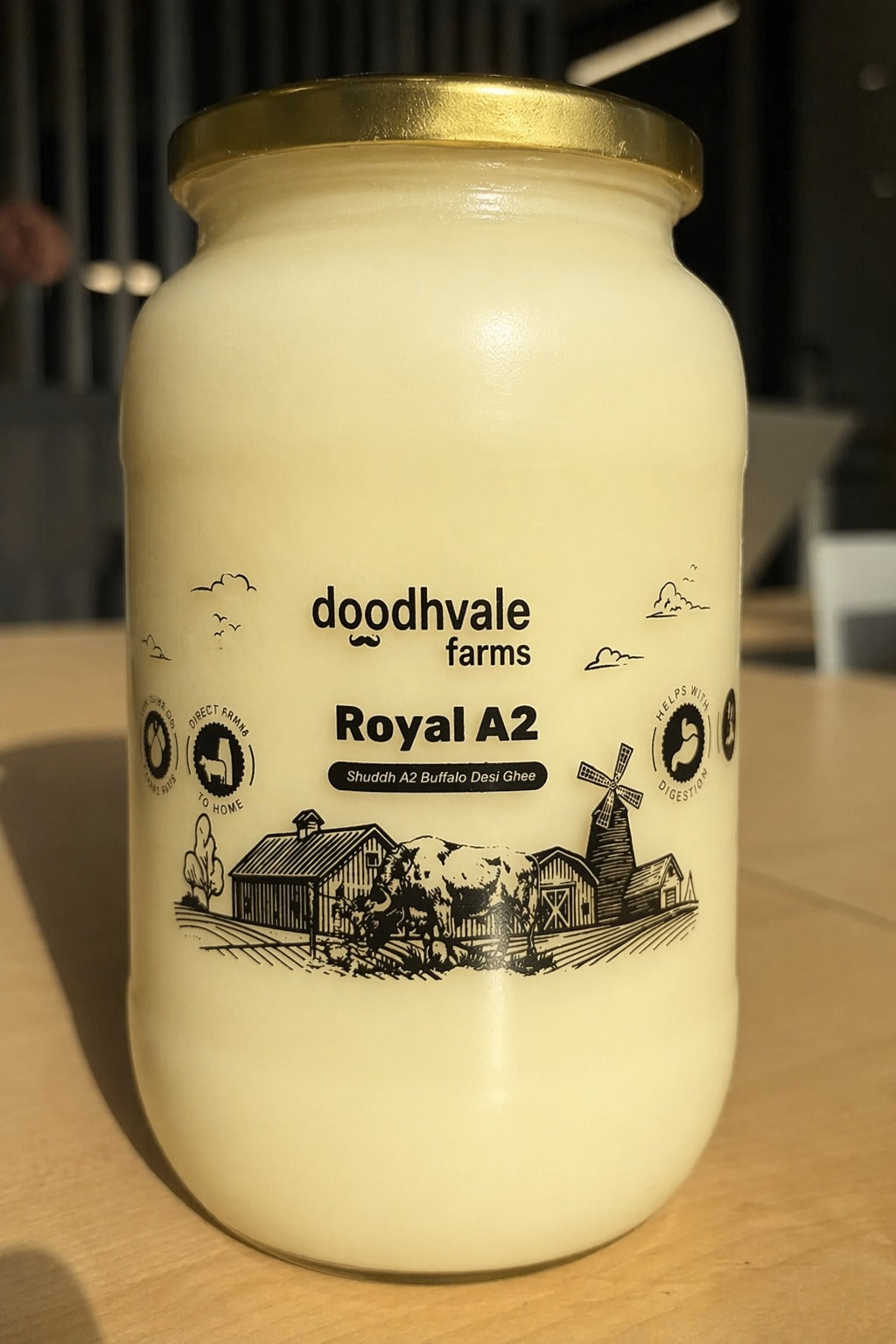Royal A2 Buffalo Desi Ghee - (900 ML)