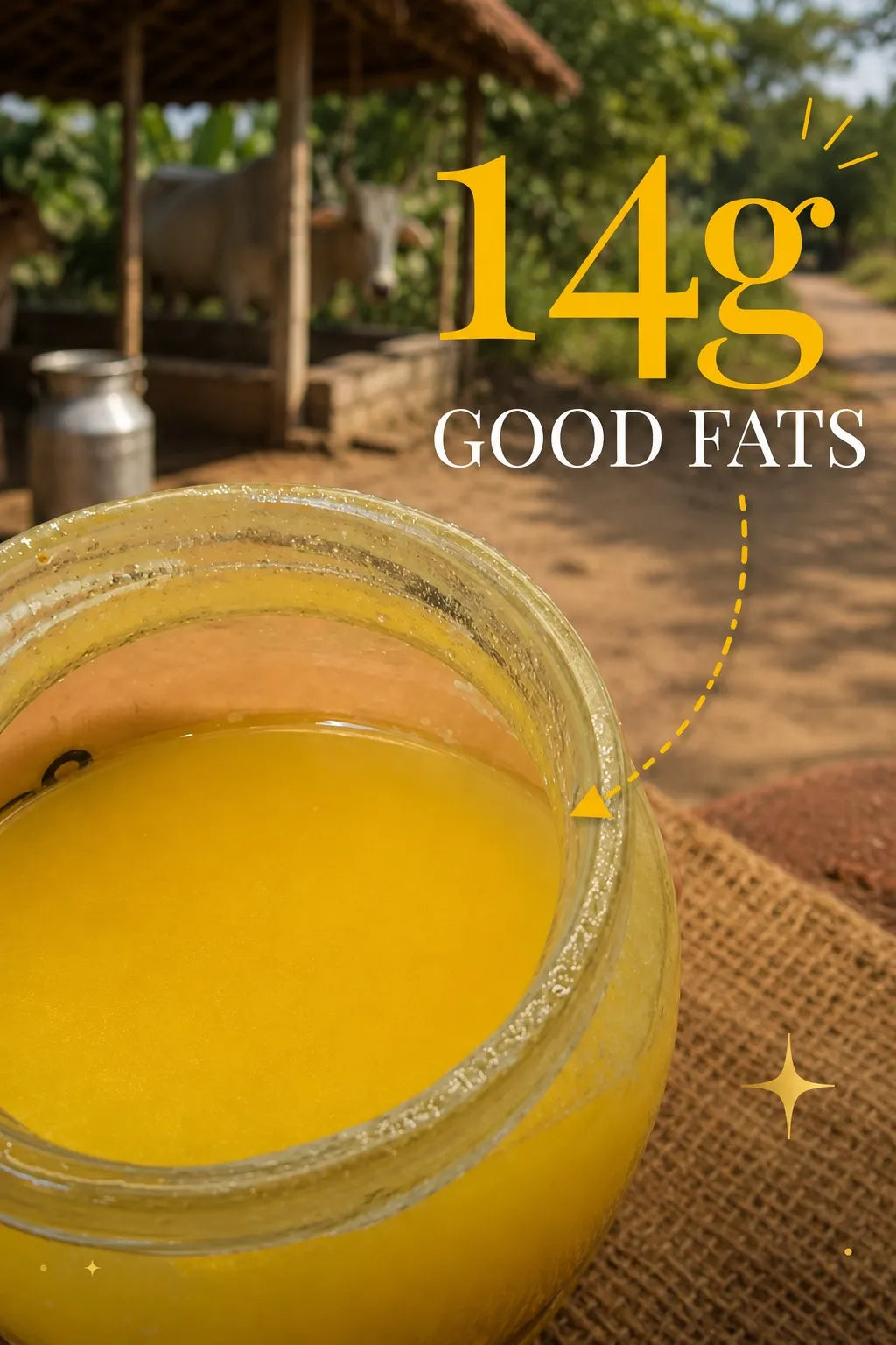 Cow A2 Vedic Desi Ghee - (900 ML)