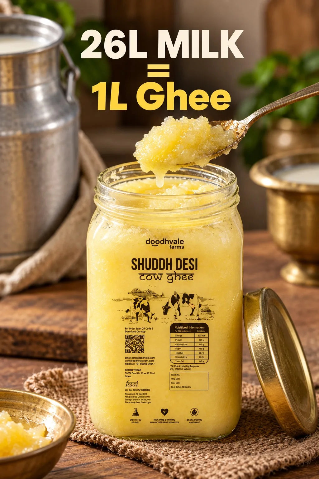 Classic Cow Bilona Ghee - (330 ML)