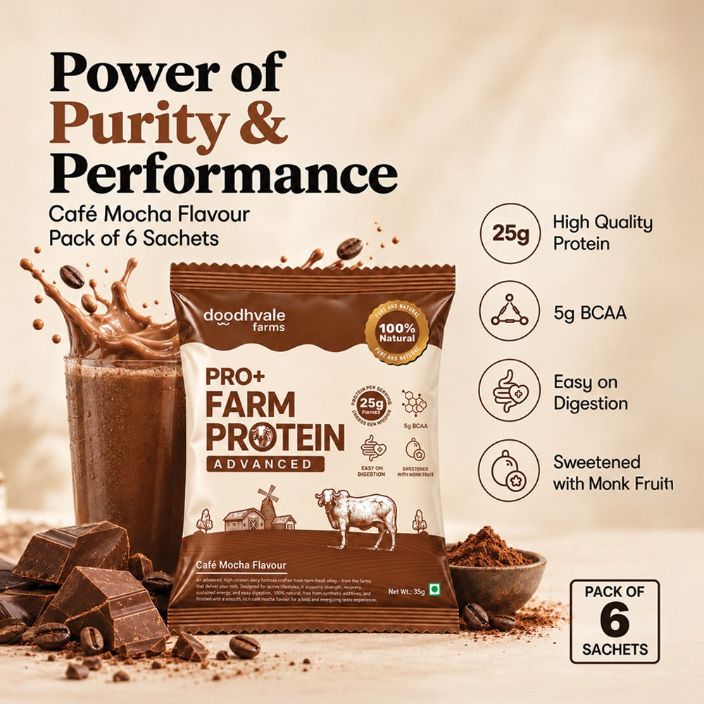 PRO+ Farm Protein Sachet Advanced - Cafe Mocha - 25g/scoop