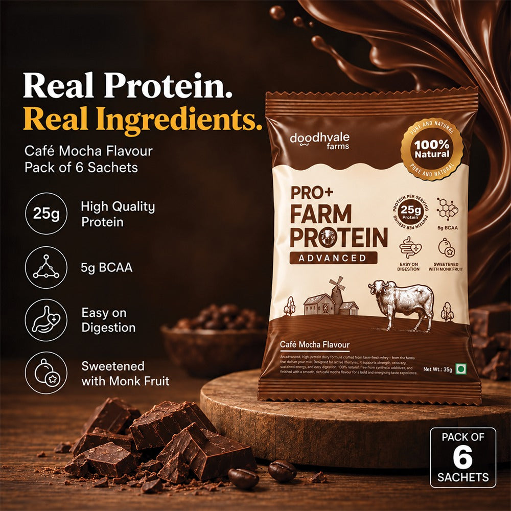 PRO+ Farm Protein Sachet Advanced - Cafe Mocha - 25g/scoop